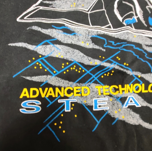 B2 Advanced Technology Bomber Stealth Black XL Cotton Shirt American Eagle 1988 - Picture 5 of 16